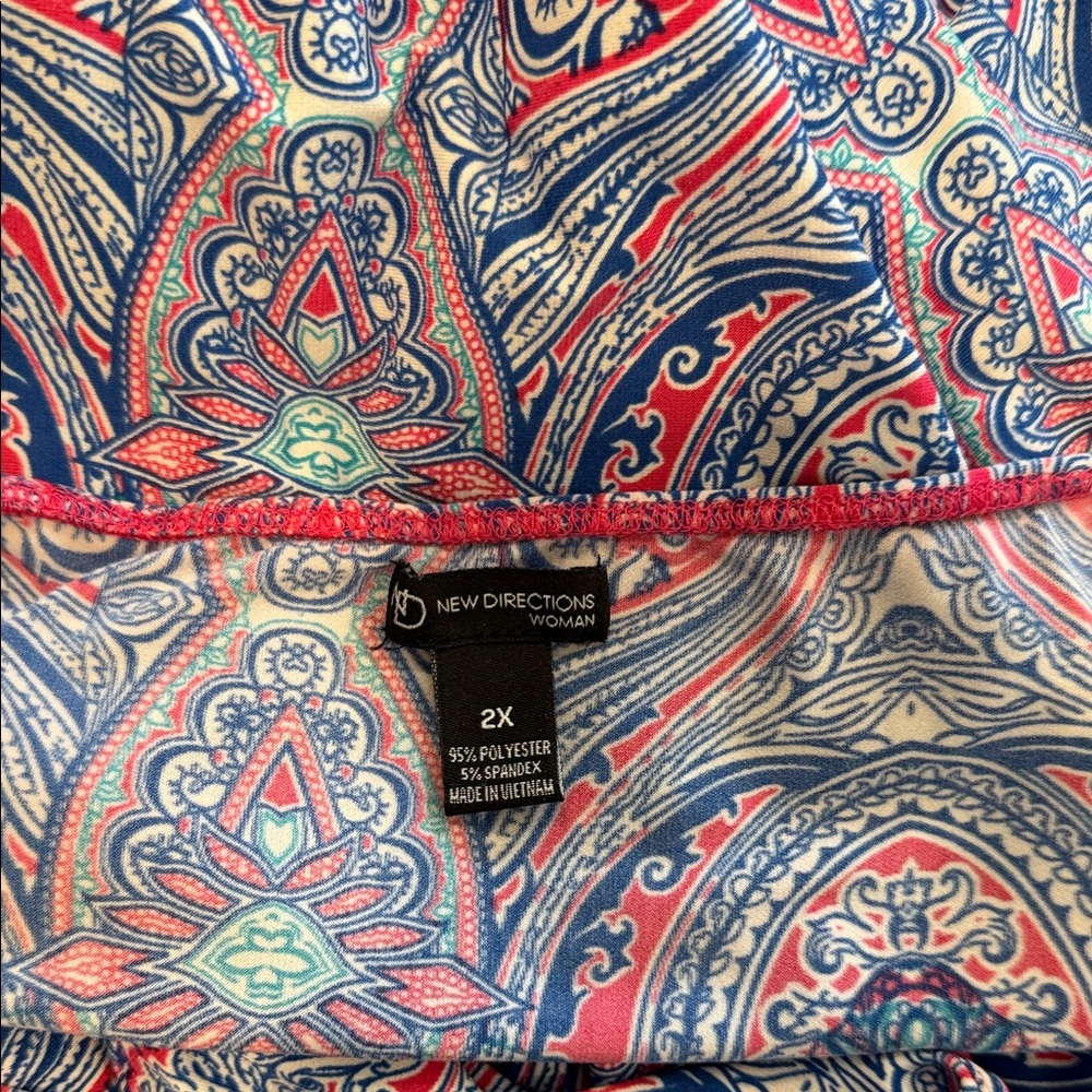 New Directions 2X Paisley Maxi Dress - Picture 4 of 6